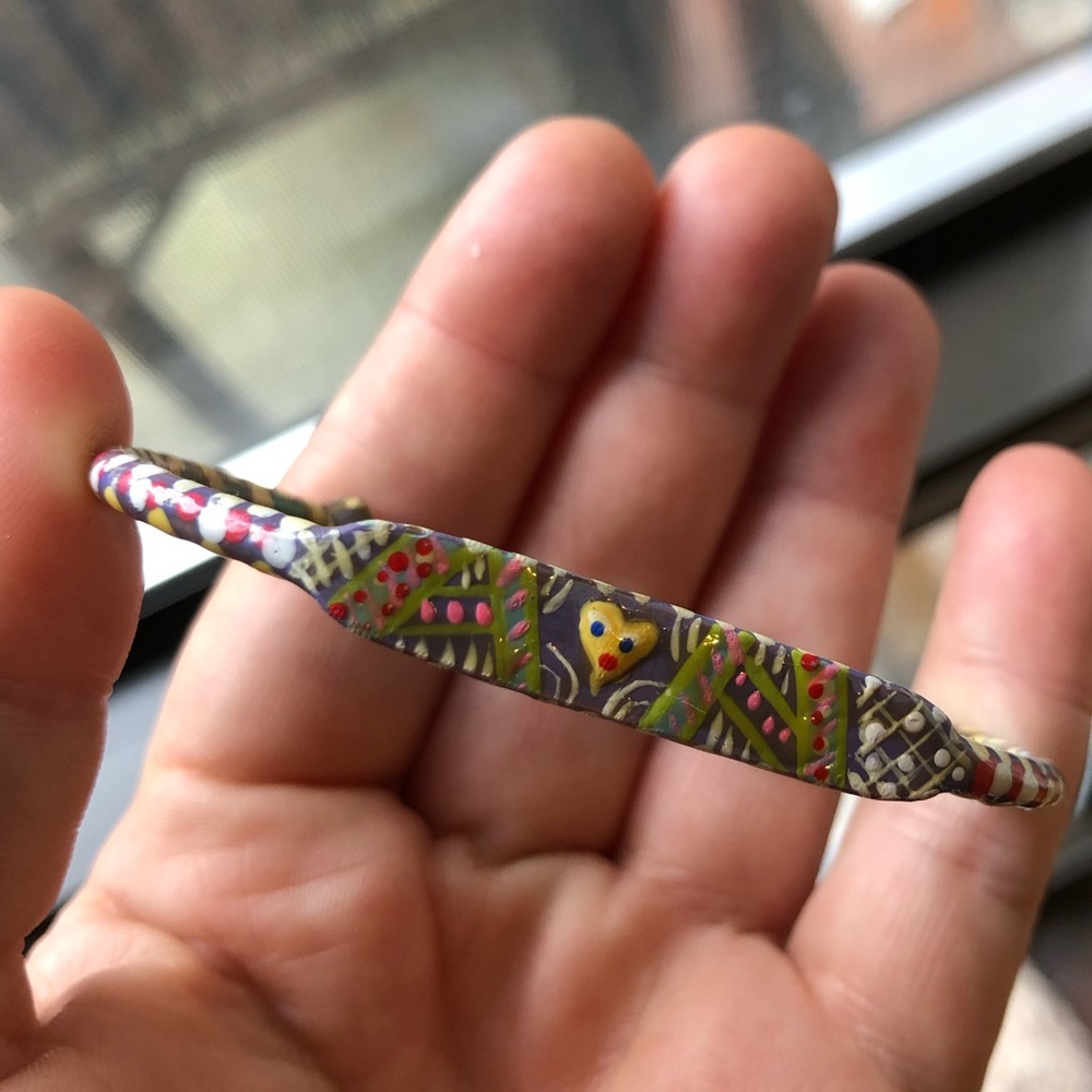 Susan Alexandra hand painted bronze bracelet